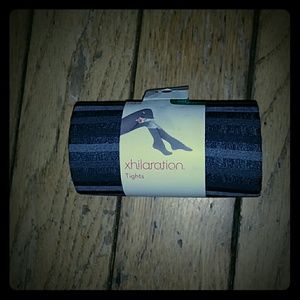 NWT black striped tights!