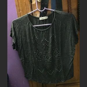 Cute, dark grey loose tribal t-shirt