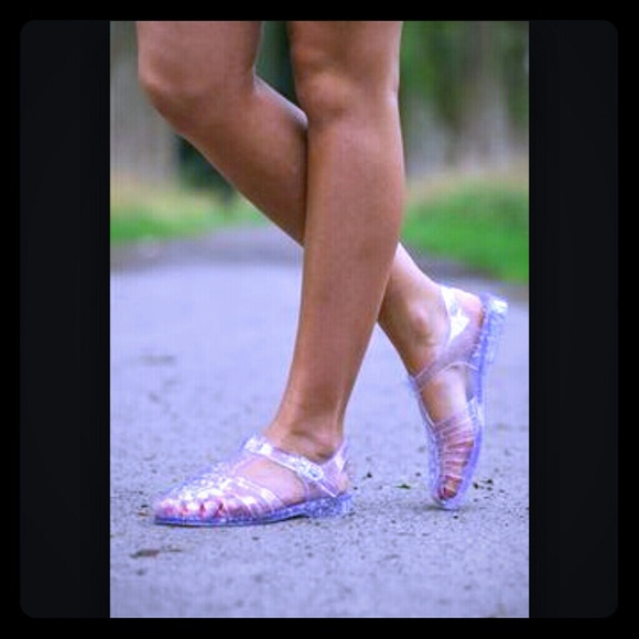 Clear Glitter Jellys-LOWERED PRICE-