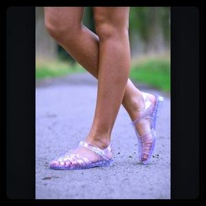 Clear Glitter Jellys-LOWERED PRICE-