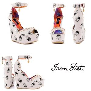 Iron Fist 8 Distant Memory Wedge Heel Skull Nude