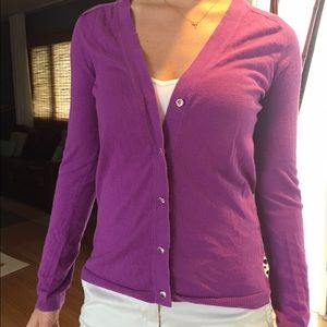JCREW purple cardigan