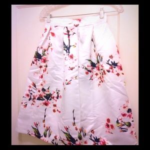 Floral skirt, knee length