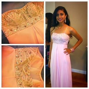 Beautiful soft pink embellished gown