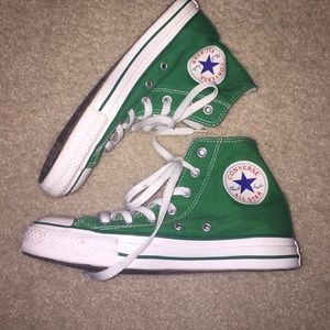 Green High top converse- worn 1X