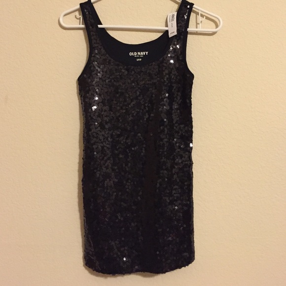 Black sequin tank top, new with tag