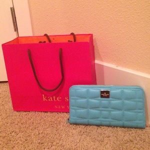 🙈RESERVED🙈 Kate Spade Blue Bow Wallet