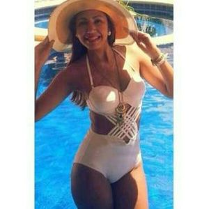 High waisted cut out one piece!