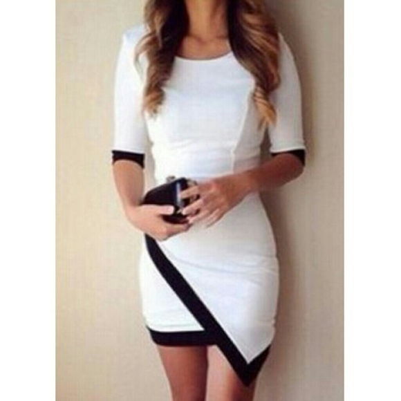 Gorgeous white scoop neck dress!