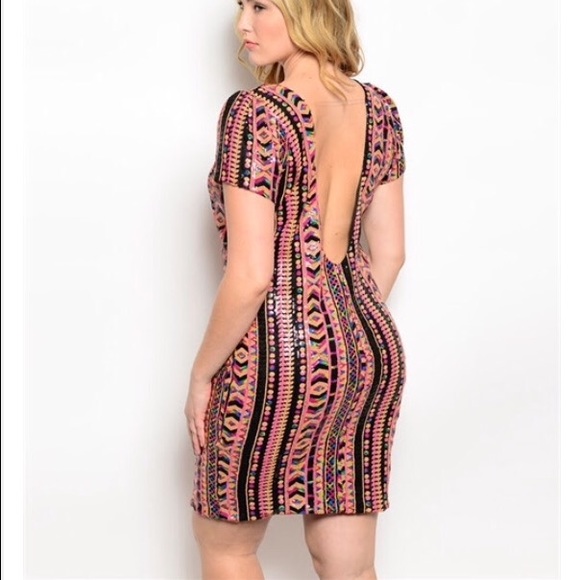 💕Plus Size💕Colorful Full Sequin Dress