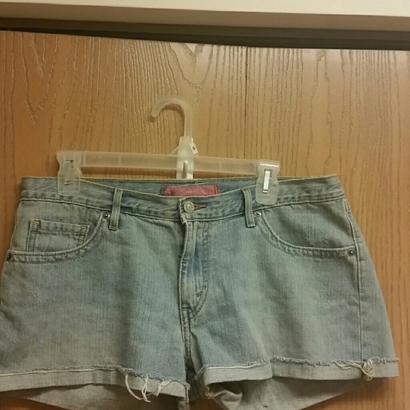 Levis Slightly Distressed Denim Shorts