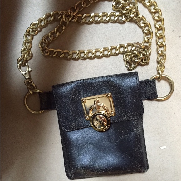 Michael Kors pewter fanny pack purse