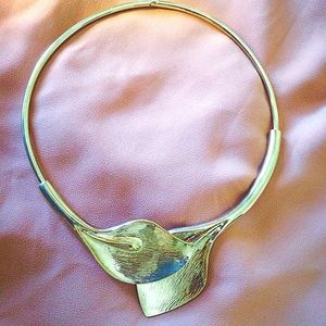 Gold Leaf Torques  Necklace!