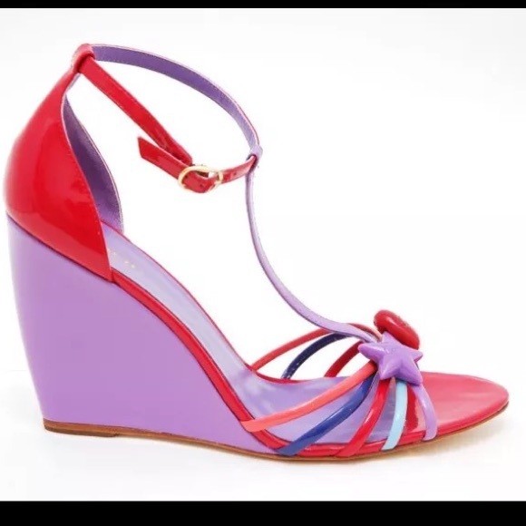 Coach Shoes - Coach "Tisha" patent leather wedge sandal