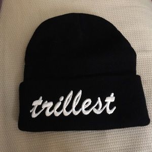 Black "Trillest" Beanie (NEVER WORN)