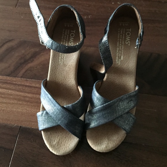 High wedge denim