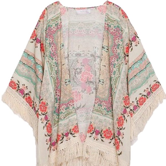 Floral Tassel Kimono / Shawl
