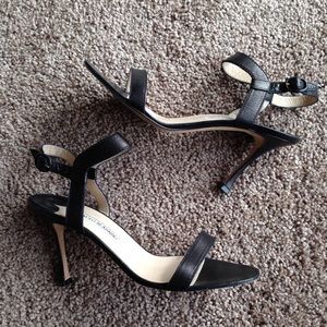 Manolo Blahnik Black Sandal Heels