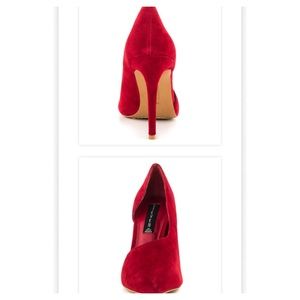 Steven by Steve Madden Red Suede Pumps