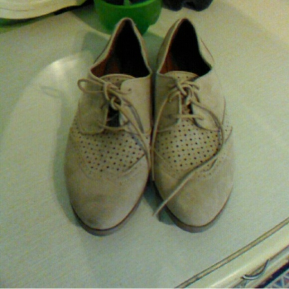 Tan oxfords