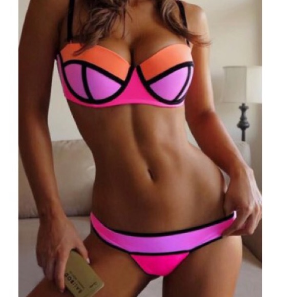 Sexy pink & purple bikini size L