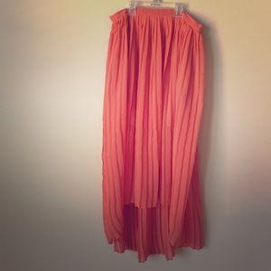 Coral high-low skirt!