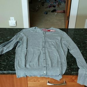 Gray Merona button down light sweater.