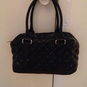 Black quilted bag