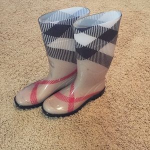 Burberry rain boots