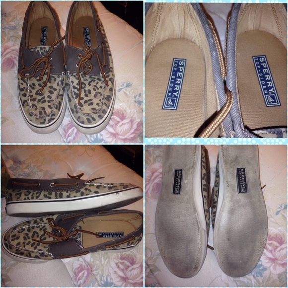 Sperry topsiders size 8 cheetah print