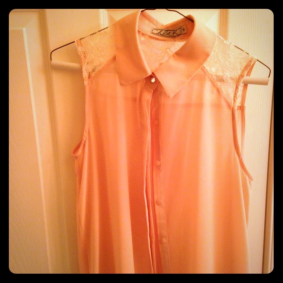 Pink lace blouse