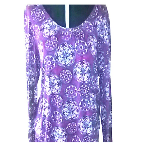 Apt. 9 Tops - Purple circles top