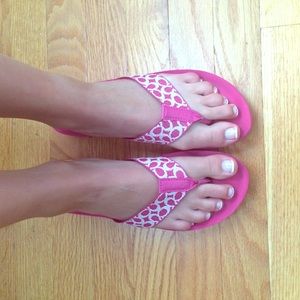 Pink Coach Flip Flops