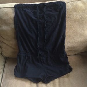 Black tube top romper