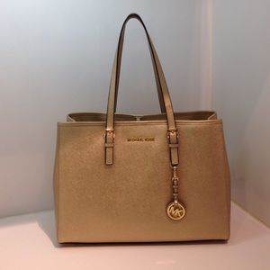 NEW Michael Kors gold tote