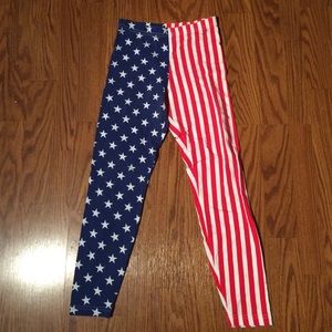 American apparel flag leggings