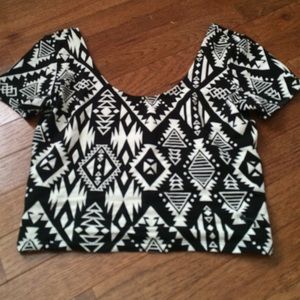 Aztec crop top