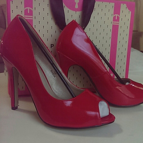 Pinky Shoes - Pinkey Red Sasha high heels