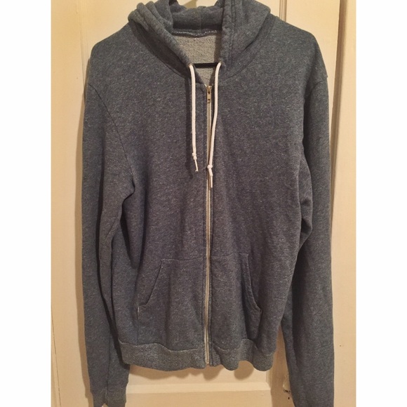 American apparel unisex zip up hoodie