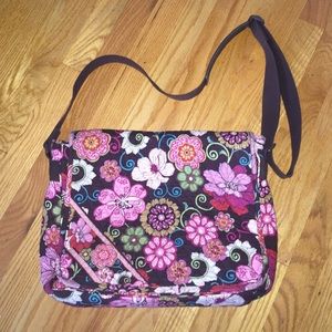 EUC Vera Bradley messenger bag in Mod Floral Pink