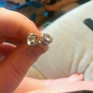 Diamond stud earrings