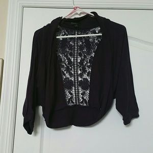 Forever 21 lace back plum shrug