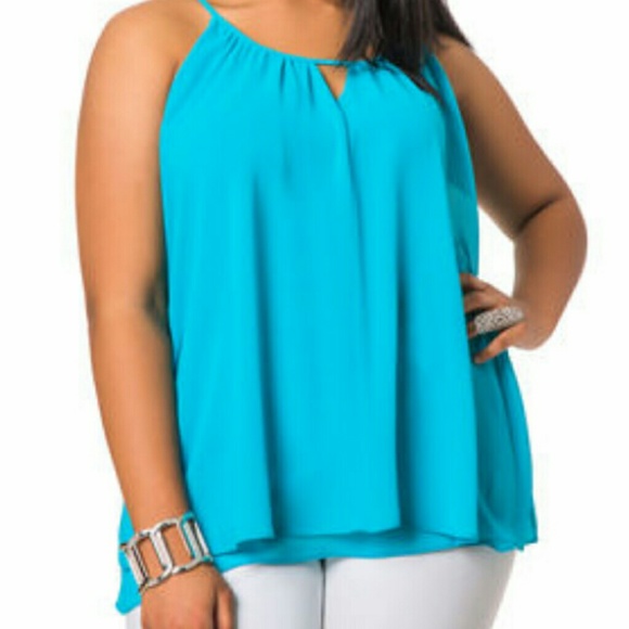 Keyhole Halter Blouse