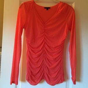 Coral blouse from Nordstom