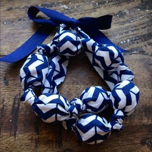 Fabric teething/nursing/statemt necklace