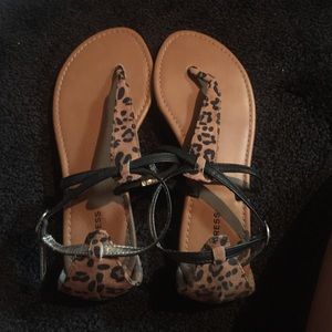 Express cheetah sandals. Only worn a few times