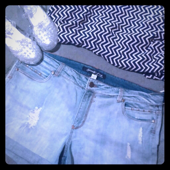 Plussize ripped Summer Shorts