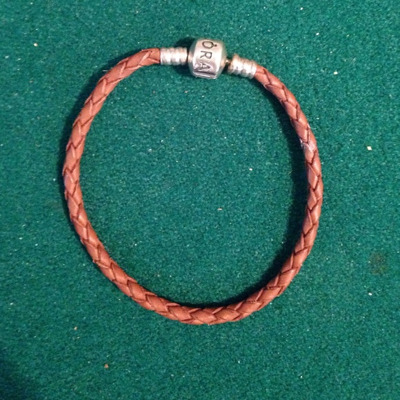 Brown leather pandora bracelet