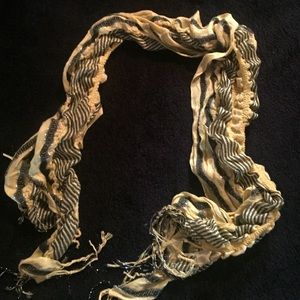 yellow and black scarf