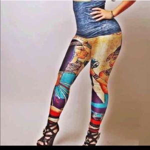 Hieroglyphic Egyptian Leggings